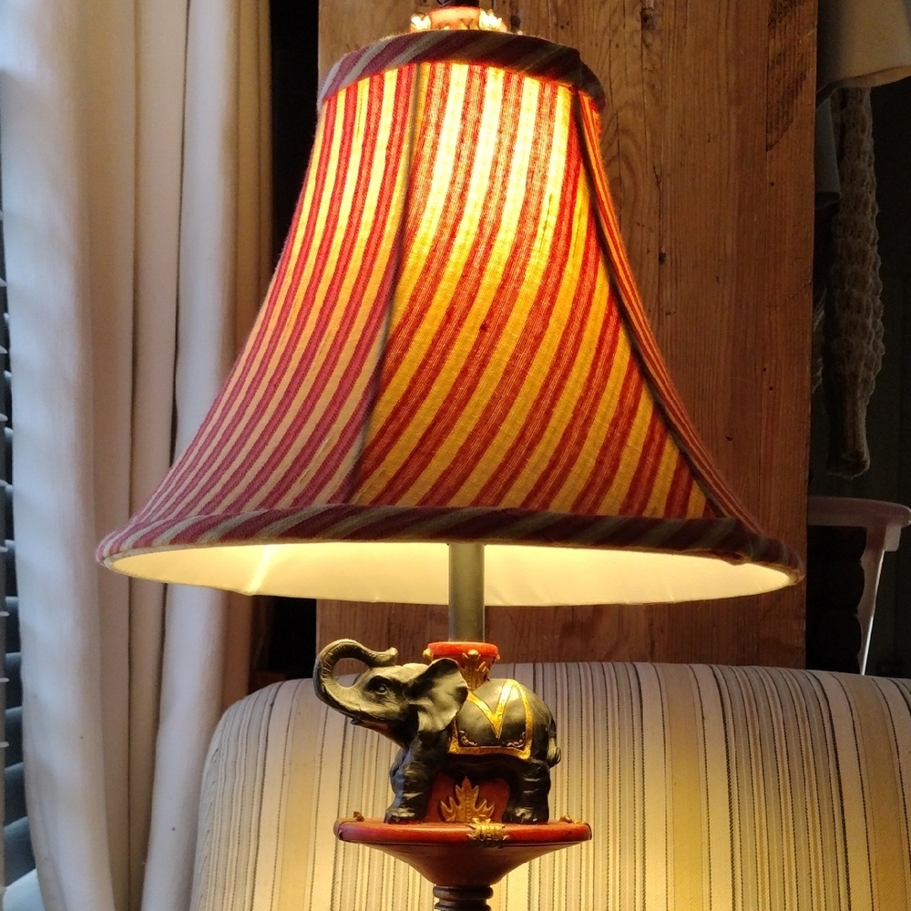 Table Lamp resin elephant